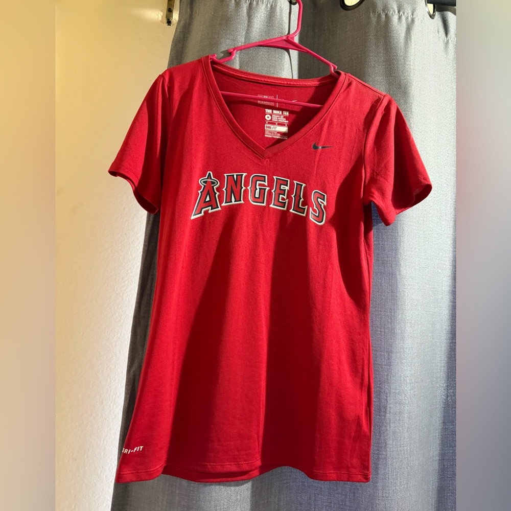 Nike Women's Red Angels V-Neck Tee